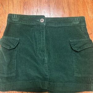 SOLD Cotton On Dark Green Corduroy Women's Cargo Skirt